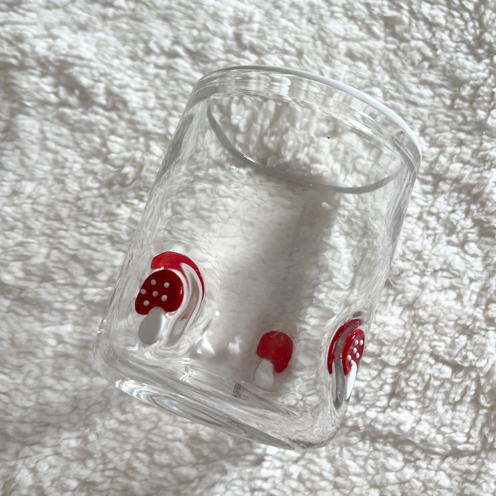 Anthropologie icon juice glass mushrooms new with tags sold out NWT